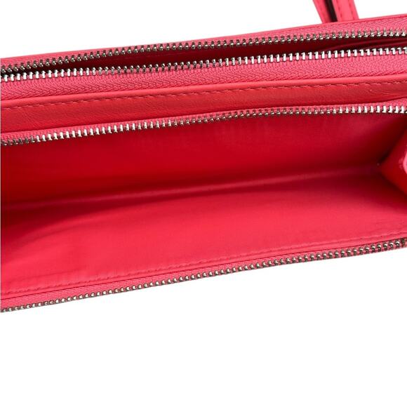 Coach Vibrant Coral Perforated Women's Wallet NWOT - Picture 5 of 12